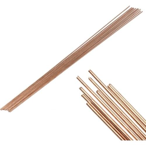 10pcs New Red Copper Solid Round Gas Bronze Rod For Riveting Cutting 1.6*330mm