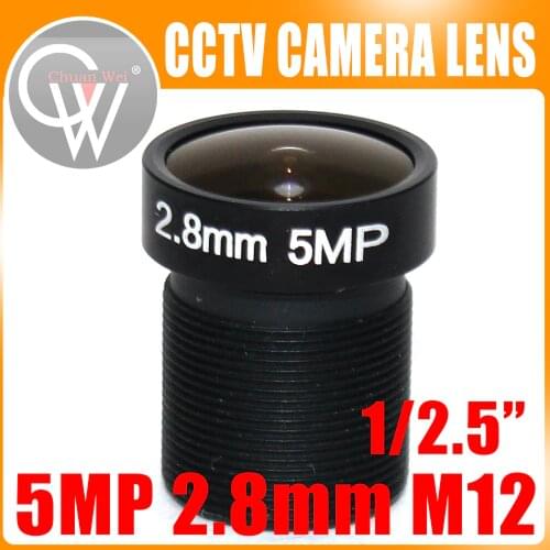 5.0MegaPixel 2.8mm Wide-Angle 115 Degree MTV M12 x 0.5 Mount Infrared Night Vision Lens For CCTV Security Camera