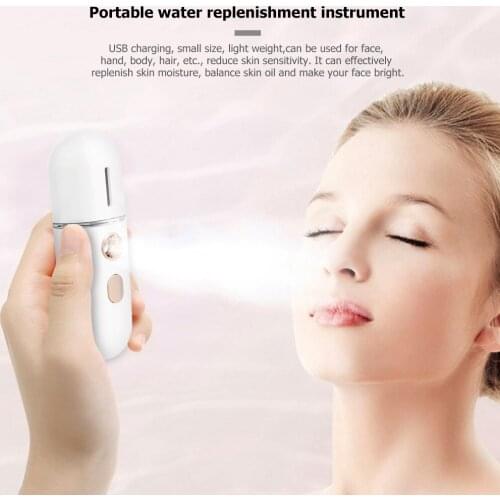 12ml Mini Moisturizing Nano Facial Sprayer Portable Handheld USB Rechargeable Nebulizer Face Steamer Beauty Humidifier Care Tool