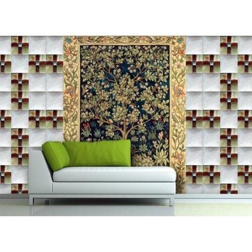 Living room 3d wallpaper custom High-grade jade tile TV Background 3d wall murals wallpaper