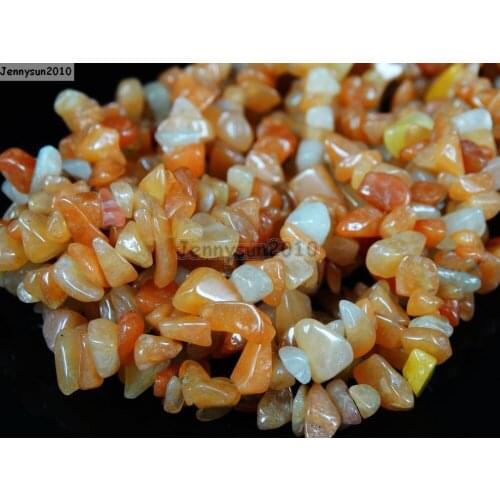 Natural Red Aventurine Gems stone 5-8mm Freeformed Chip Beads 35'' for Jewelry Making Crafts 5 Strands/Pack