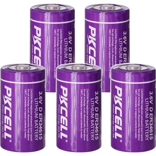 5 x 34615 ER34615 Batteria 3.6V 19000mah D Size LiSOCl2 Non-rechargeable 19A Battery