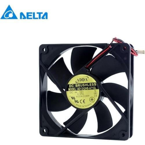 ADDA new and original 12025 12cm 120mm case cooling fan 12v 0.37A AD1212HB-A71GL for 120*120*25mm