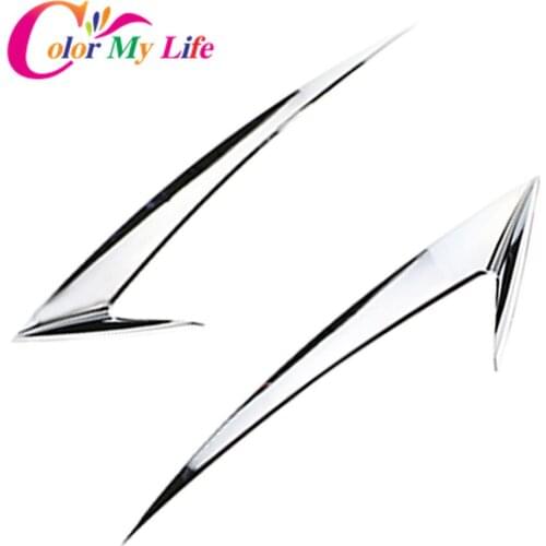 Color My Life Chrome Car Headlight Head Lamps Eyebrow Cover Sticker for Chevrolet Cruze Sedan Hatchback 2009 - 2014 Accessories