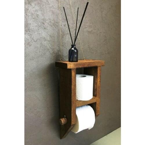 Authentic Solid Wood Decorative Toilet paper holder