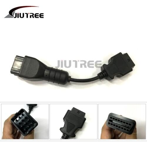 JIUTREE OBD2 auto diagnostic cable 12 Pin to 16 pin forrenault diagnostic cable for volvo Vocom truck construction equipment Exc