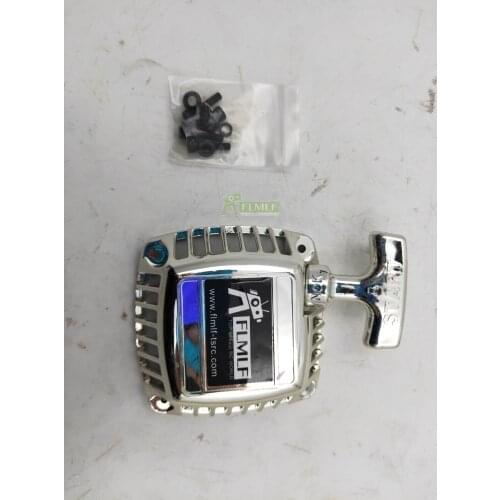 Chrome Pull Starter Fit for 1/5 HPI ROFUN ROVAN KM MCD GTB FG DDT FID RACING BAJA LOSI ENGINES TRUCK RC CAR PARTS