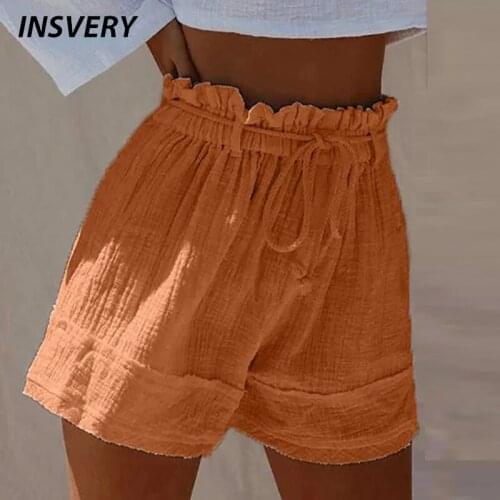 Женские завышенные шорты INSVERY China At AliExpress