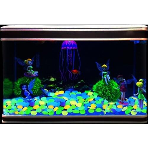 100/50PCS Garden Decor Luminous Stones Glow In Dark Decorative Pebbles Outdoor Fish Tank Decoration Pebble Rocks Aquarium Hot