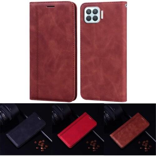 Leather Flip Case For OPPO Reno 4 Lite чехол Cover Telefon Wallet Capa Funda OPPO Reno4 Lite Case Magnet Protector Shell Cover