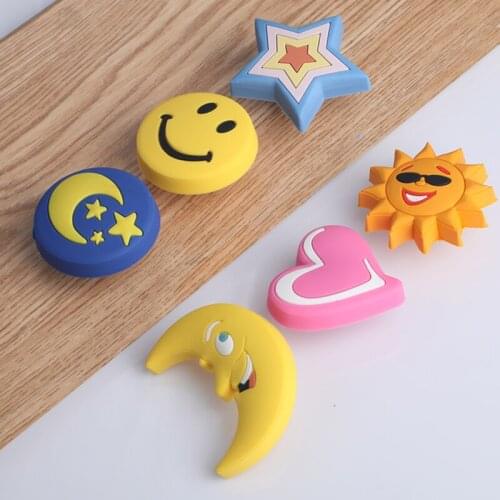 Cute cartoon kids knob Stars, moon, sun, love drawer shoe cabinet dresser tv cabinet cupboard childroom furniture door handle