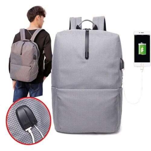 Men Bag Multifunction USB charging Laptop Backpacks For Teenager Fashion Male Waterproof Travel Bag Earphone Interface Schoolbag