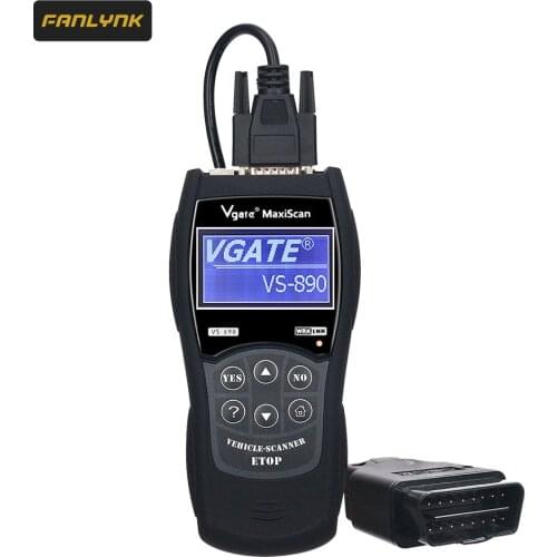 Multi-Languages OBDII EOBD Scanner Vgate VS890 Auto Diagnostic Tool CAN-BUS Fault Code Multi-Brand Cars Engine Analyzer