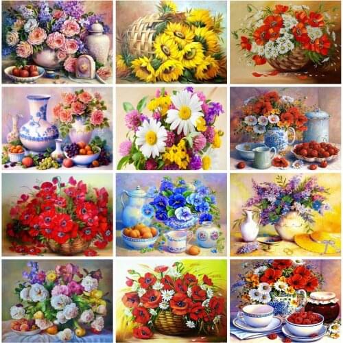 ZOOYA DIY Diamond Painting Kit Diamonds Embroidery Fruit Full Square Drill Diamond Mosaic Flowers Red Home Decoration Gift Jq487