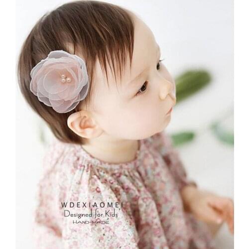 New Flower Hair Clip Hairpins Charming Barrettes Woman Girls Sweet Gauze Floral Hairgrips Hair Pin Fashion Kids Hair Accessories