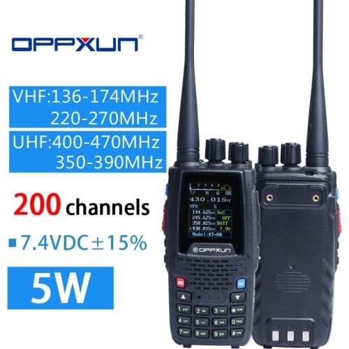 OPPXUN KT-8R KT8R Multi Quad Band Walkie-talkie Digital Display Standby Portable Ham Two Way Cb Radio Encryption Anti Noise