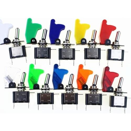 Toggle-Switch-Waterproof-Boot-Plastic-Safety-Flip-Cover-Cap-Multi-colour 12mm toggle switch cover dustproof