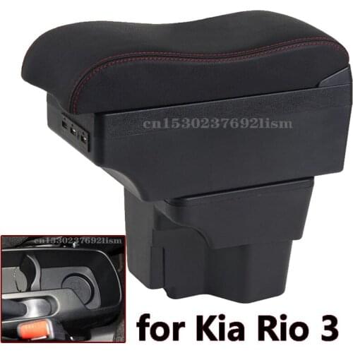 Center Centre Console Storage Box Armrest For Kia Rio 3 Rio3 2012-2016 car-styling decoration accessory With cup holder