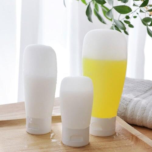 Portable Flexible Easy to squeeze Silicone Travel Bottle Facial Cleanser Shampoo Bath Bottles Container Leak-proof