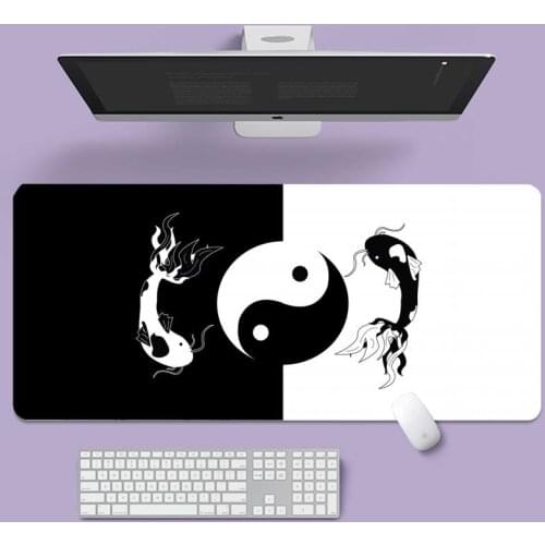 Yin Yang Durable Rubber Mouse Mat Pad Large gaming laptop XL non-slip rubber office computer mouse pad