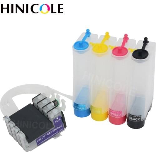 Hinicole Continuous Ink System For Epson T1281 T1282 T1283 T1284 Stylus S22 SX125 SX130 SX230 SX235W SX420W SX425W Printer