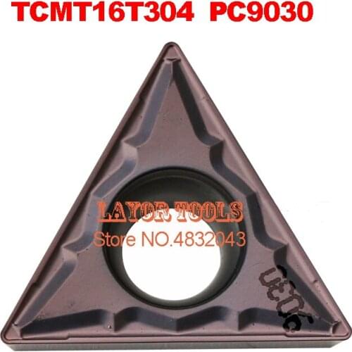 TCMT16T304 PC9030*10pcs Turning carbide inserts for STFCR/STGCR,Carbide Turning Plates,tips Suitable for Cutting Stainless Steel