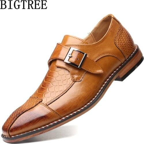 Crocodile Monk Strap Shoes For Men Formal Man Dress Shoes Coiffeur Formal Shoes Men Classic Calzado Hombre Zapatos De Hombre