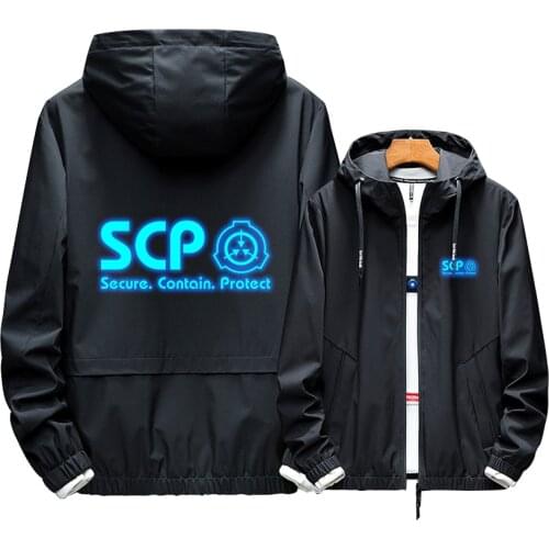 Horror SCP Keteru Yamiko Cosplay Popular Hoodie Noctilucent Print Zipper Fashion New Sport Men Casual Coat Warm Jacket