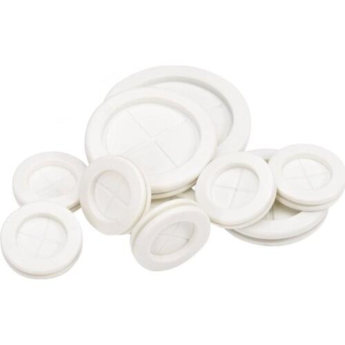 16-100mm Blanking Grommets White Rubber Grommet Closed Gromet Blind Plug Bung Seal Dust CoverCable Wiring Protect