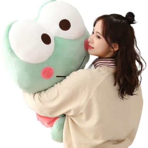 1pc Cute Doughnut Frog Plush Pillow Stuffed Kids Toys Kawaii Smile Frog Dolls for Children Girls Birthday Gift