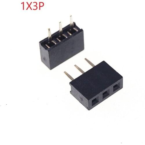 1000pcs 1x3 P 3 Pin 2.0 mm PCB Female Header Pin Headers Single row Straight Through Hole Insulator height 4.30mm Rohs Reach