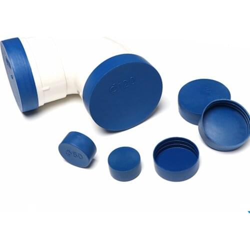 2pcs plastic pipe hole plug blue round tube end cover for cylinder screw nut hole valve dust caps Furniture Leg Protector pads