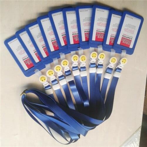 20pcs/lot Epacket delivery Neck Lanyard for Keys Phone Strap with Badge Real Card Holder Smile Face Lanyard WH-SM001