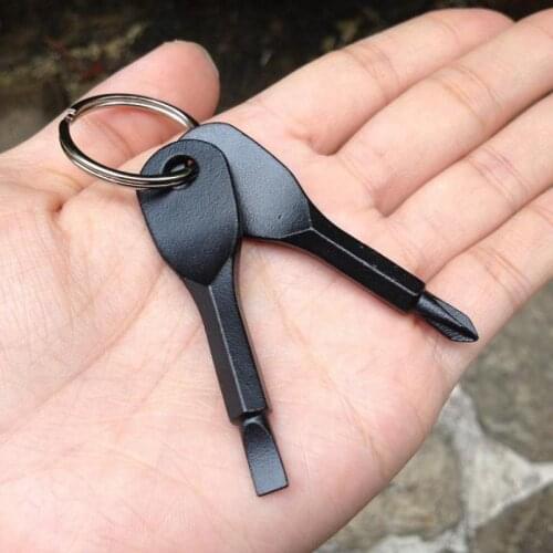 Fashionable portable Phillips screwdriver keychain stainless steel casting keychain