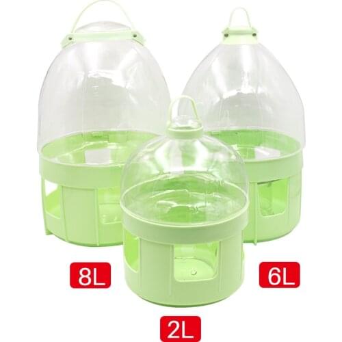 2L/6L/8L Portable Pigeon Feeding Water Bottle Birds Drinker Water Dispenser Accessorries Plastic Container Pot