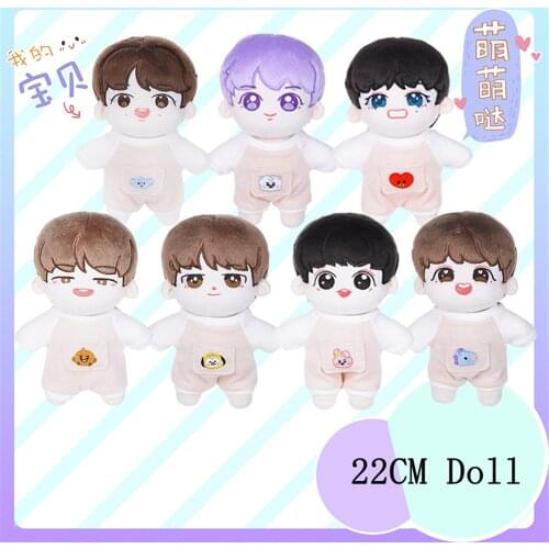 Cosmile New k-pop star Park Ji Min Kim Tae Hyung Min Yoon Gi Kim Nam Jun Soft Plush 22cm Doll Toys