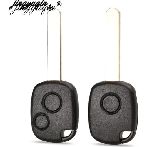 Jingyuqin BUTTON 1/2button Remote key case For Honda CR-V Odyssey Fit City Civic accord transponder key Replacement with blade