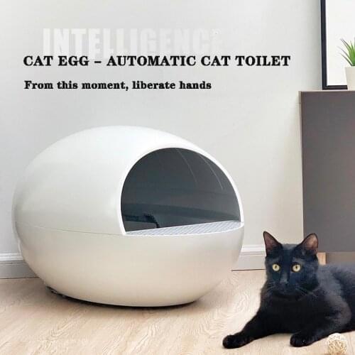 Cat automatic self-cleaning closed litter box, large automatic toilet, intelligent cleaning bedpan, pet cat supplies