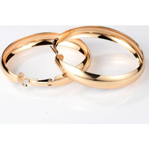 Statement Big Metal Hoop Earrings Women Fashion Jewelry Creole Wide Mirro Circle Chandelier Earring Rings Hoops Birthday Gift