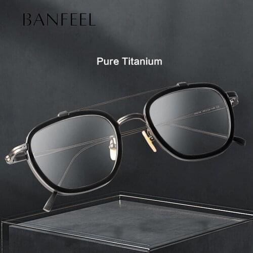 IP Titanium Rimless Prescription Glasses Frame Men Square High Quality Myopia Optical Spectacles Frame Luxuyr Brand Eyewear