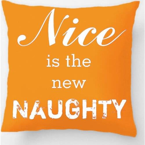 Naughty And Nice Throw Pillow Case Decorative Cushion Cover Pillowcase Customize Gift High-quality By LVSURE For Car Sofa Seat