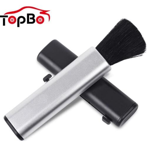 Auto Car Conditioning Air Outlet Brush Retractable Cleaning Brush Car Instrument Panel Computer Keyboard Soft Detail Brush