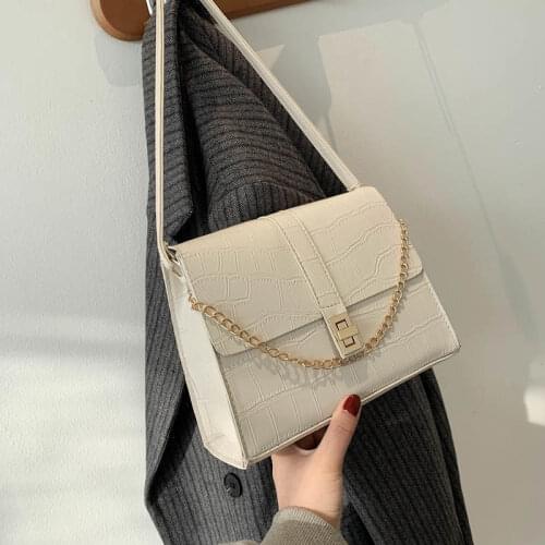 Crossbody Bags for Women Handbag Purse Retro Shoulder Bag Chain Women Bag Fashion PU Leather All-match 2021 Trend Stone Pattern