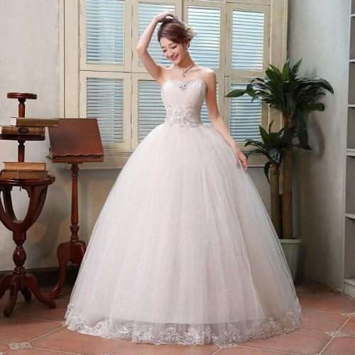 Wedding Dresses Embroidery Plus Size Wedding Dress Bridal Ball Gowns Lace Up Bride Dresses