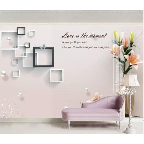 WDBH Custom photo 3d wallpaper Box embossed magnolia vase tv background painting home decor living room wallpaper for walls 3 d