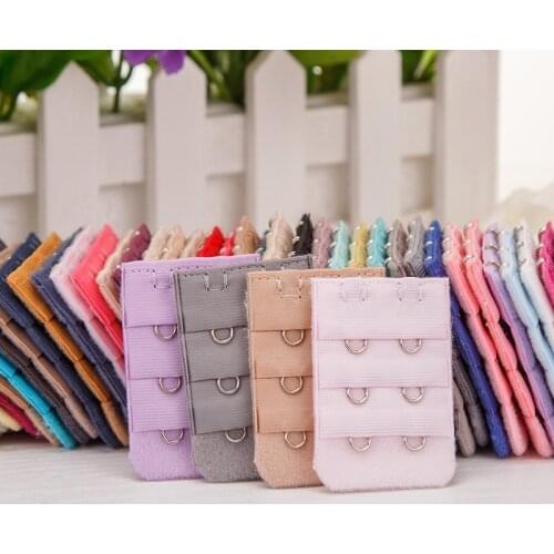 1 pair 3 Rows*2 Buckles Hooks Women Bra Belt Extenders Underwear Buckles Women Intimates Accessories Stainless Steel Buckles