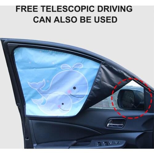 1Pc Car Window Sunshade Cartoon Front Rear Side Window Visor Cover Magnetic UV Protection Sun Shade Universal Car Window Curtain