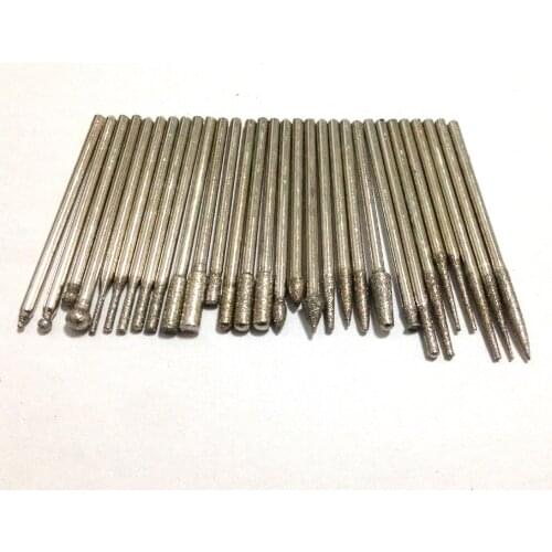 30 pcs/pack,30 kinds of models,For Carving,Grinding, Emery,Diamond tips,burs,Shank diameter:2.35mm,B kit