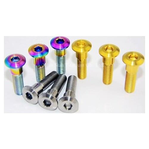 6pcs/lot Titanium TC4 Bolts Screws M8*20 / M8*24 / M8*33 for Motorcycle Brake Disc Fixing