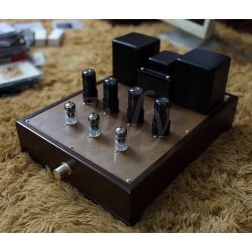 6p6p(6v6) 6N1 tube push-pull amplifier, wenge copper plate, all hand lap welding, warm and pleasant tone